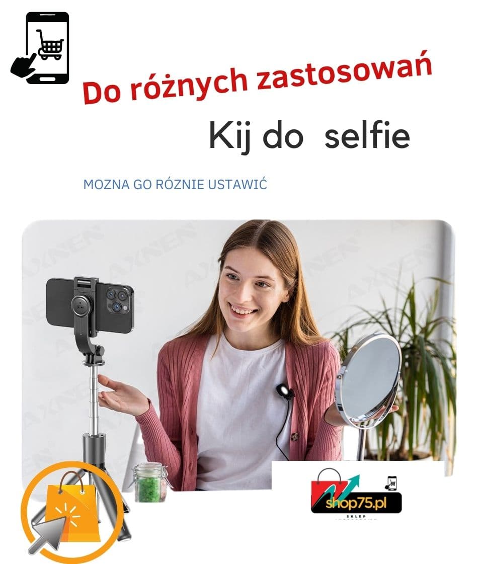 Obróć, rozciągnij, zrób zdjęcie! Selfie Stick z pilotem 
Iphone,Android...

Darmowa dostawa