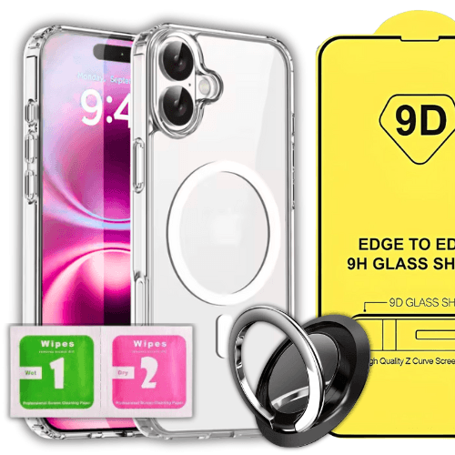 ETUI DO IPHONE 17 PRO MAX CASE + SZKŁO 9H WZMACNIANE 360°CLEAR +UCHWYT RING
SUPER ZESTAW