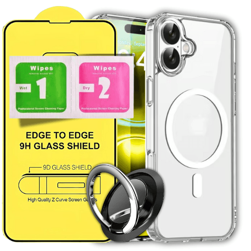ETUI DO IPHONE 17 PRO MAX CASE + SZKŁO 9H WZMACNIANE 360°CLEAR +UCHWYT RING
SUPER ZESTAW